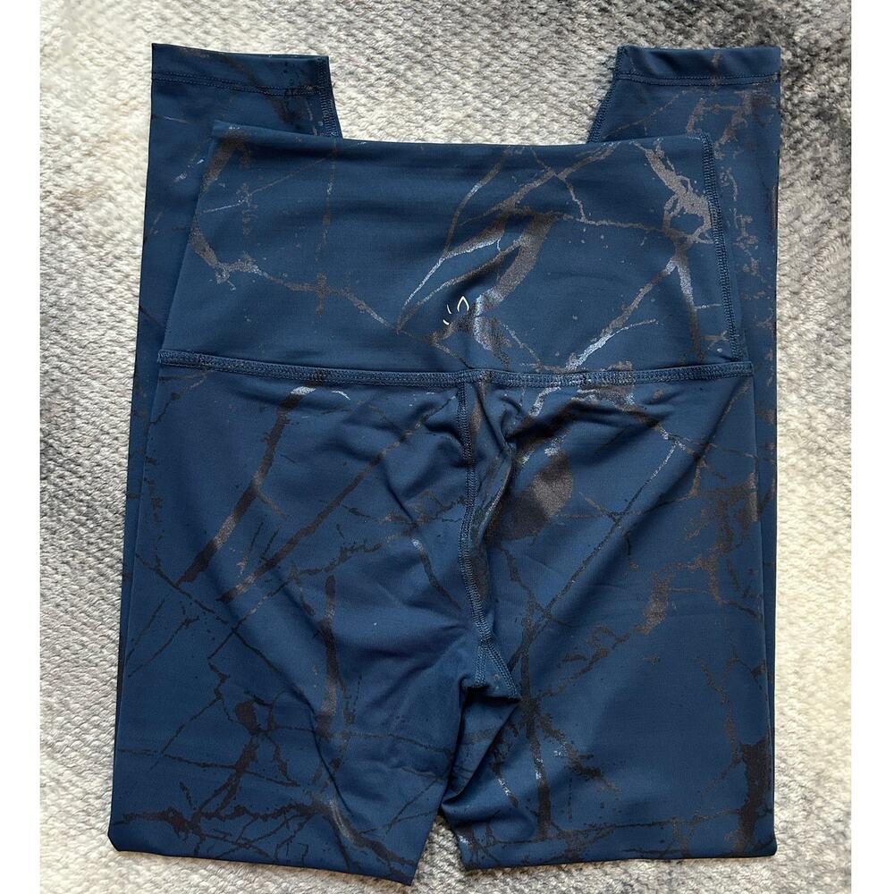 Beyond Yoga Lost Your Marbles High Waisted 7/8 Length Blue Leggings Size Small - Picture 3 of 13